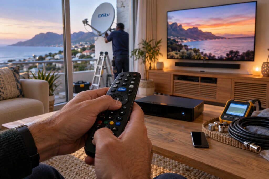 Remote control test Testing the remote when the DStv decoder won't turn on from the sofa