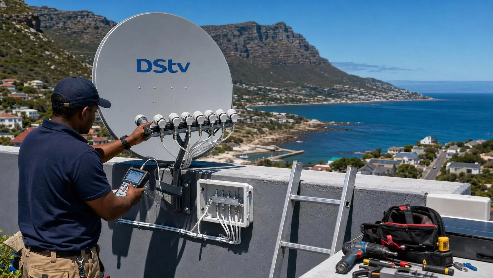 Communal satellite television system in Fish Hoek
