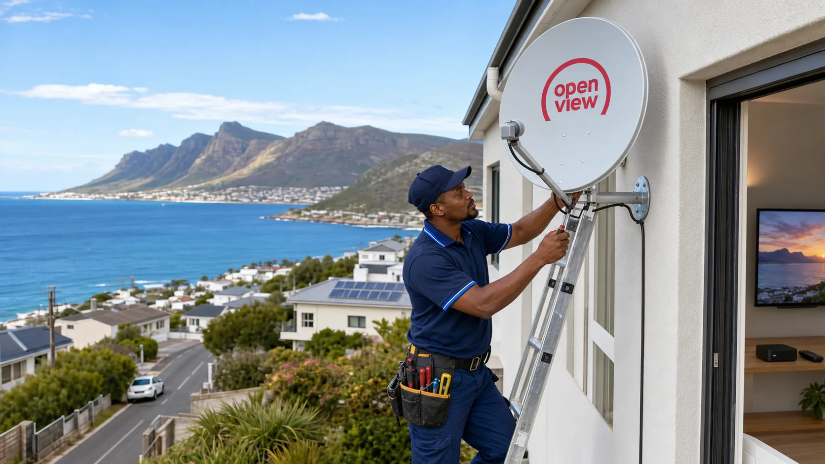 OpenView dish installation in Fish Hoek